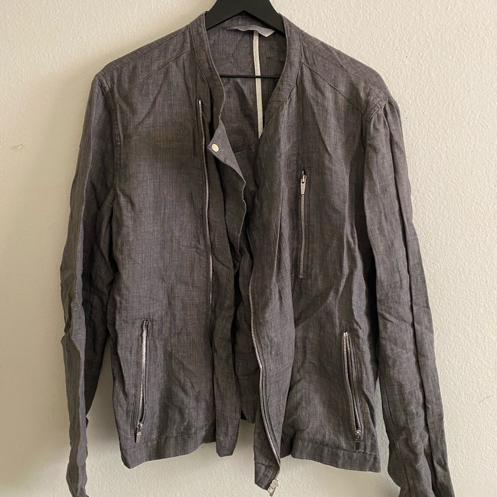 ZARA Gray Linen Jacket